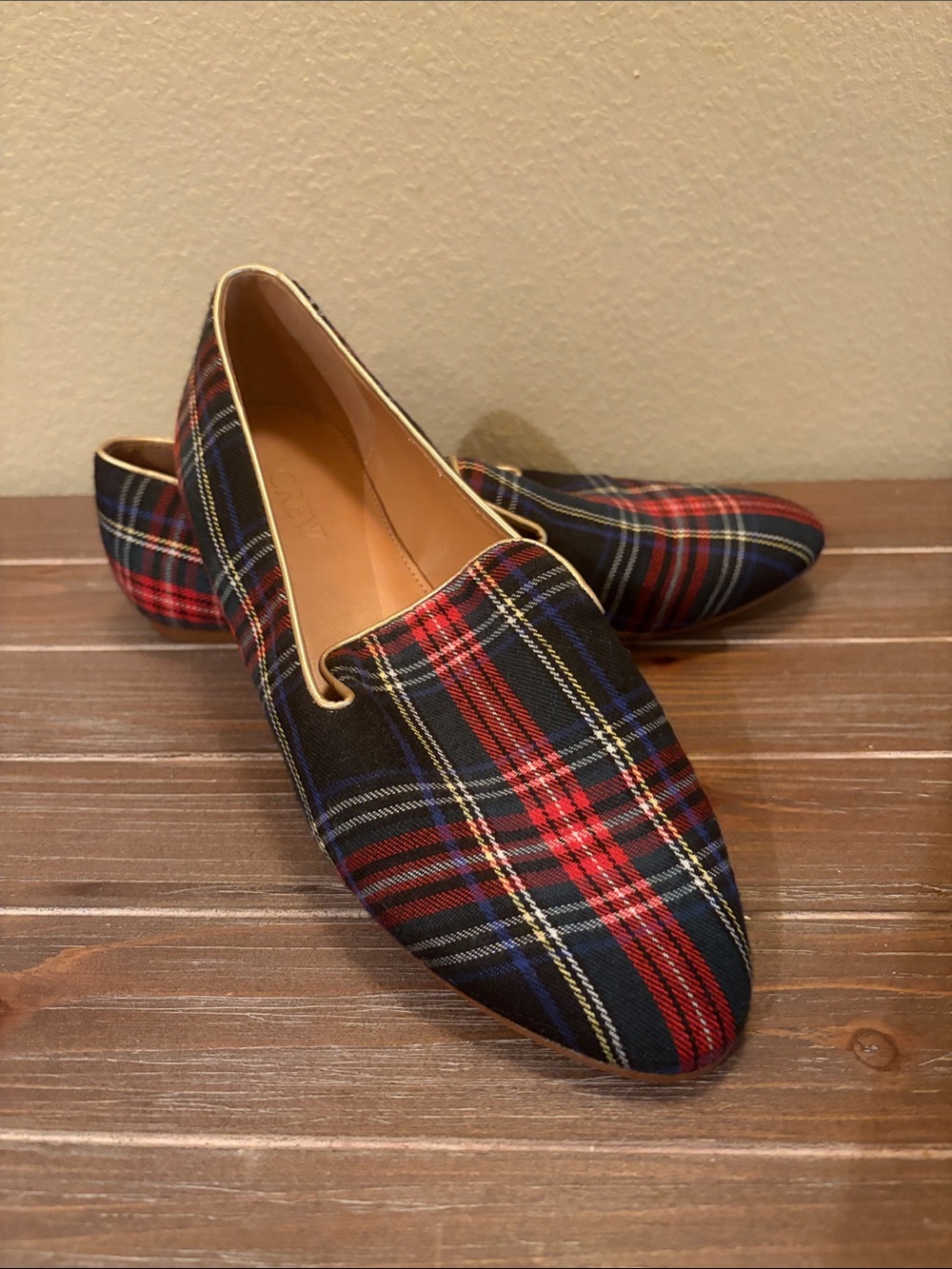 J Crew Plaid loafers